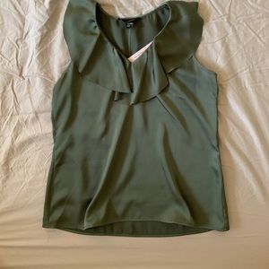 Olive green banana republic sleeveless top